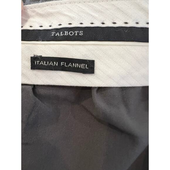 Talbots Windsor Italian Wool Flannel Trousers charcoal gray 8 - Picture 6 of 6